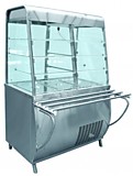 Прилавок-витрина холодильный ПВВ(Н)-70Т-С-НШ с гастроёмкостями (саладэт закрыт.)