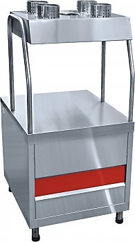 Прилавок для столовых приборов ПСП-70КМ (630 мм., нерж. стаканы)