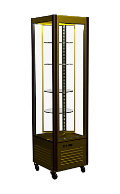 Кондитерский шкаф Latium D4  R400C Сarboma Люкс (D4 VM 400-1(корич-золотой, 1/2, INOX))