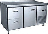 Стол холодильный СХС-70-01, 1 дверь, 2 выкатных ящ.GN 1/1, среднетемп. t (-2+8°С), 1430x700x860 мм.