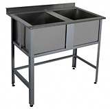 Ванна моечная Рада с двумя емкостями, с бортом ВМ2-14/7Б