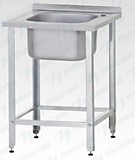 Ванна моечная ВМЦб 600*700 "Base", м/о 400*500*250, борт, отв. д/смесит.