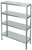 Стеллаж с 4-я сплошными полками C-4-0,6/0,8/1,8