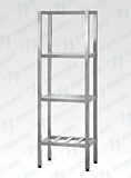 Стеллаж полочный СПЛп - 600*400*1600 "Profi Inox" (полка перфорация 4 шт.)