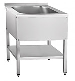 Ванна моечная односекционная ВМП-6-1-5РН (с полкой, вся нерж.)